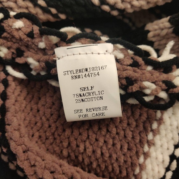 Davi & Dani Women's Cardigan Duster Sweater Neutral Stripe Size M. - Picture 4 of 6